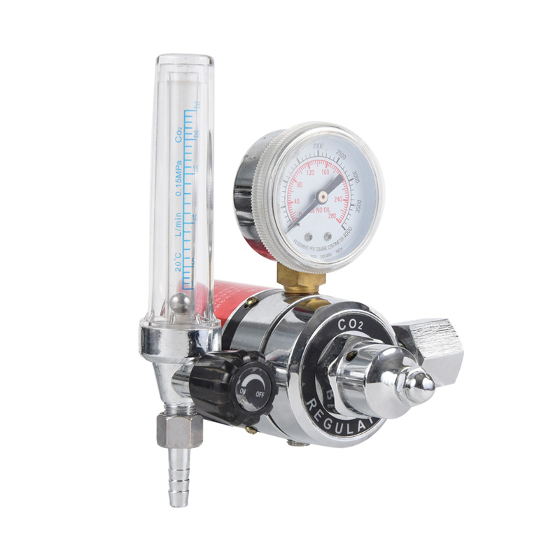Régulateur de CO2 à dioxyde de carbone de type chauffé Régulateur de gaz en laiton avec pression réglable