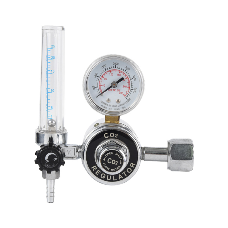 Régulateur de CO2 à dioxyde de carbone de type chauffé Régulateur de gaz en laiton avec pression réglable