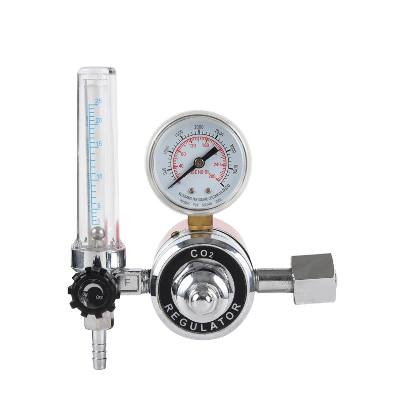 Régulateur de CO2 à dioxyde de carbone de type chauffé Régulateur de gaz en laiton avec pression réglable