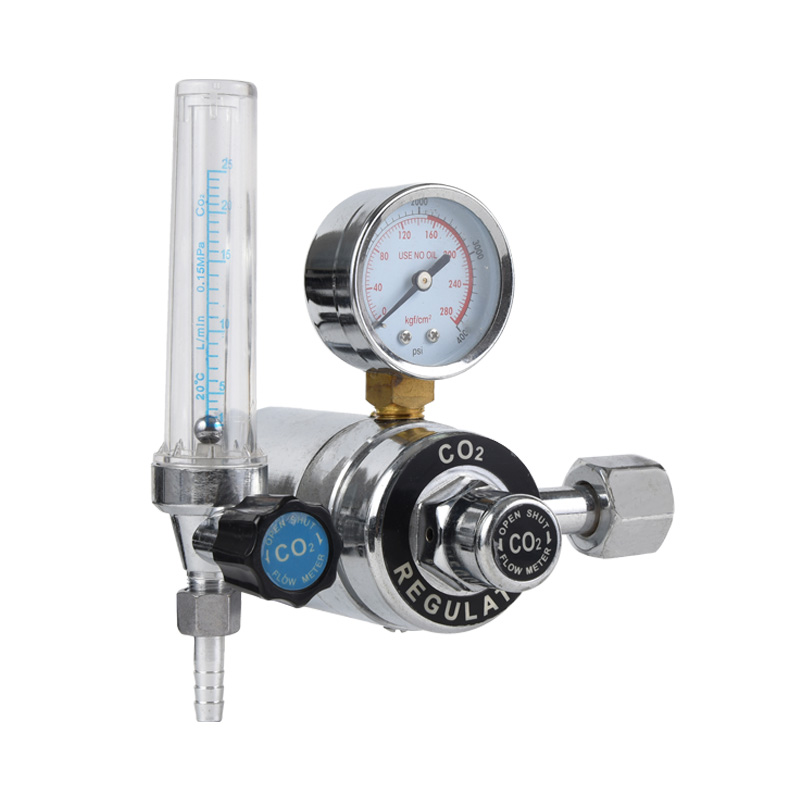 Régulateur de CO2 à dioxyde de carbone de type chauffé Régulateur de gaz en laiton avec pression réglable