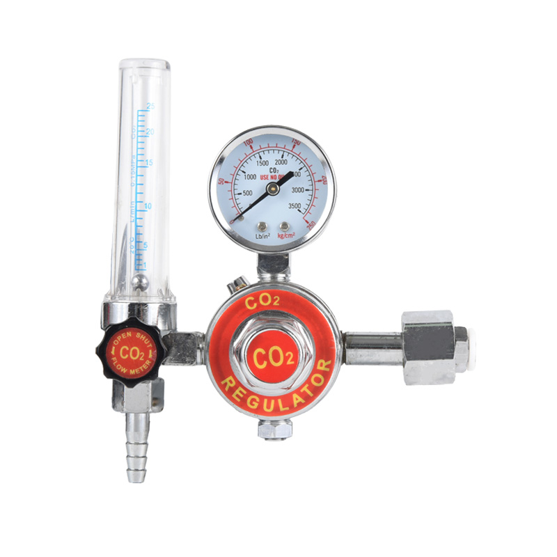 Régulateur de CO2 à dioxyde de carbone de type chauffé Régulateur de gaz en laiton avec pression réglable